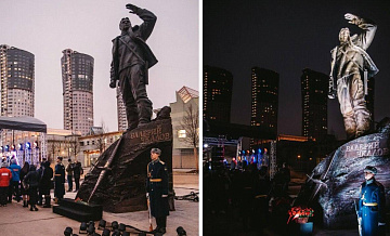 В Москве открыли памятник летчику-испытателю Валерию Чкалову