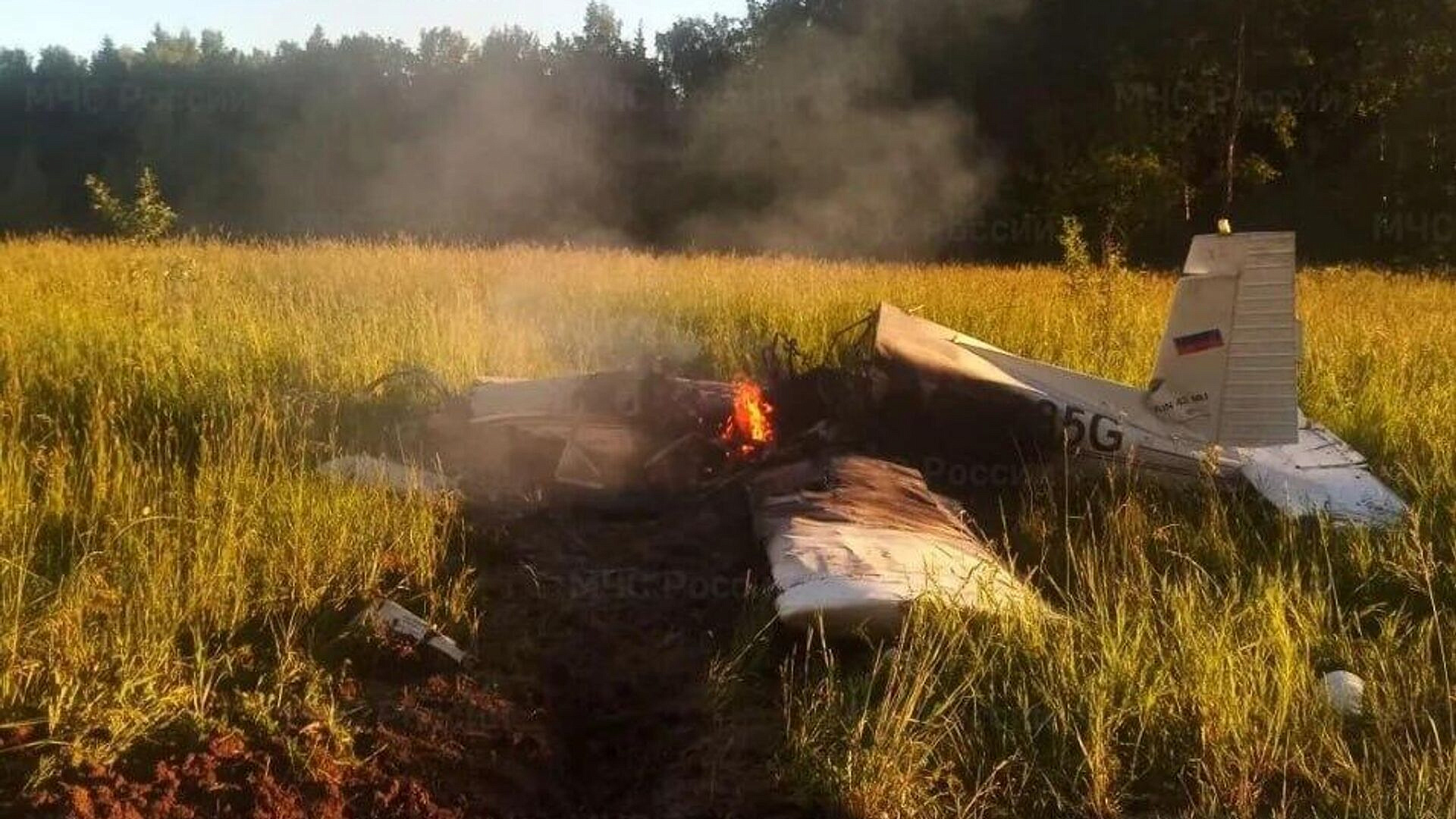Появились подробности про упавший в Подмосковье легкомоторный самолет