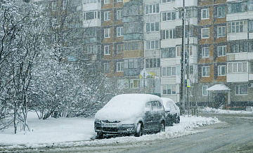 Мурманск накрыла сильная метель