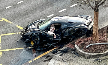 Рэпер Navai был за рулем Ferrari, которая попала в ДТП, сообщил источник
