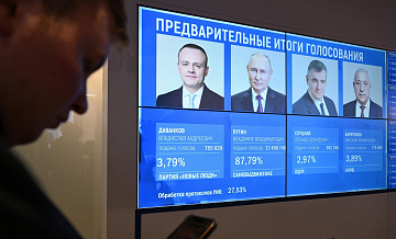 Путин лидирует в Томской области с 80,74 процента голосов