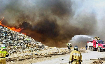 Пожар на полигоне ТБО в Нижегородской области полностью потушили