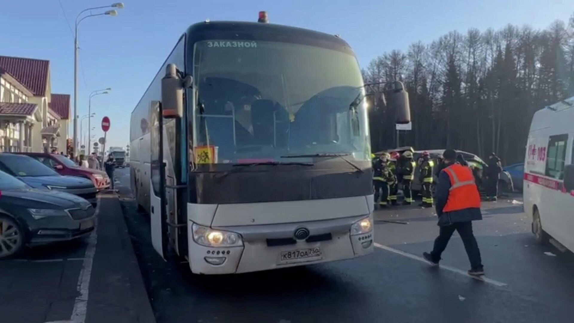 На Калужском шоссе в Москве ликвидировали последствия ДТП