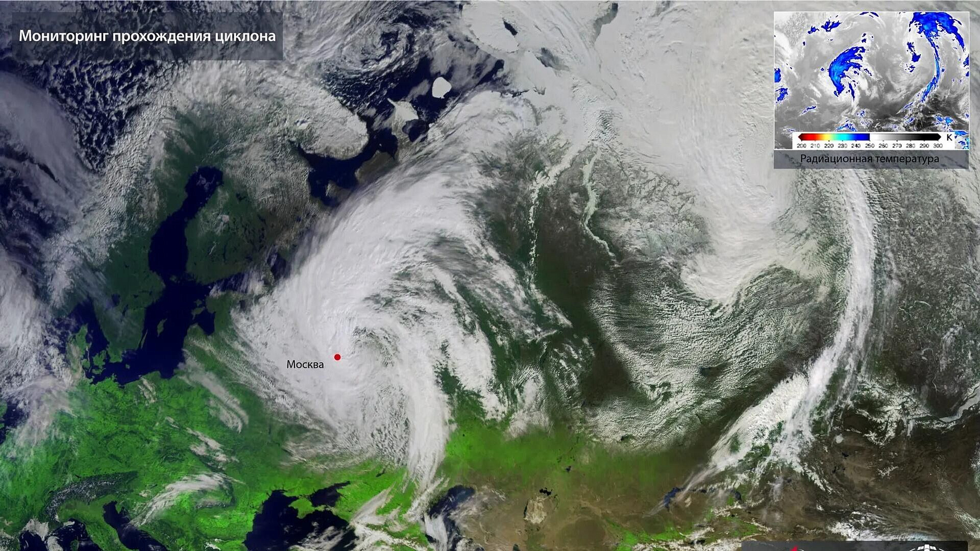 "Роскосмос" показал, как выглядит Москва, заваленная снегом
