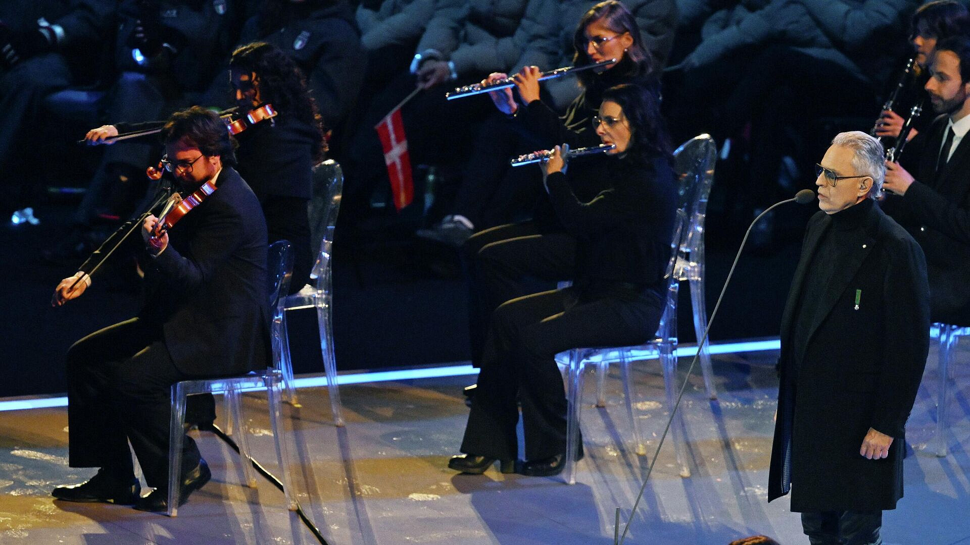 Итальянский тенор Бочелли выступил на открытии Олимпиады