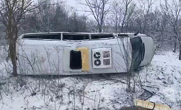 В Крыму опрокинулся рейсовый автобус, есть пострадавшие