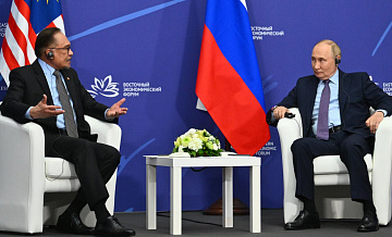 Путин надеется, что визит премьера Малайзии в Россию будет продуктивным