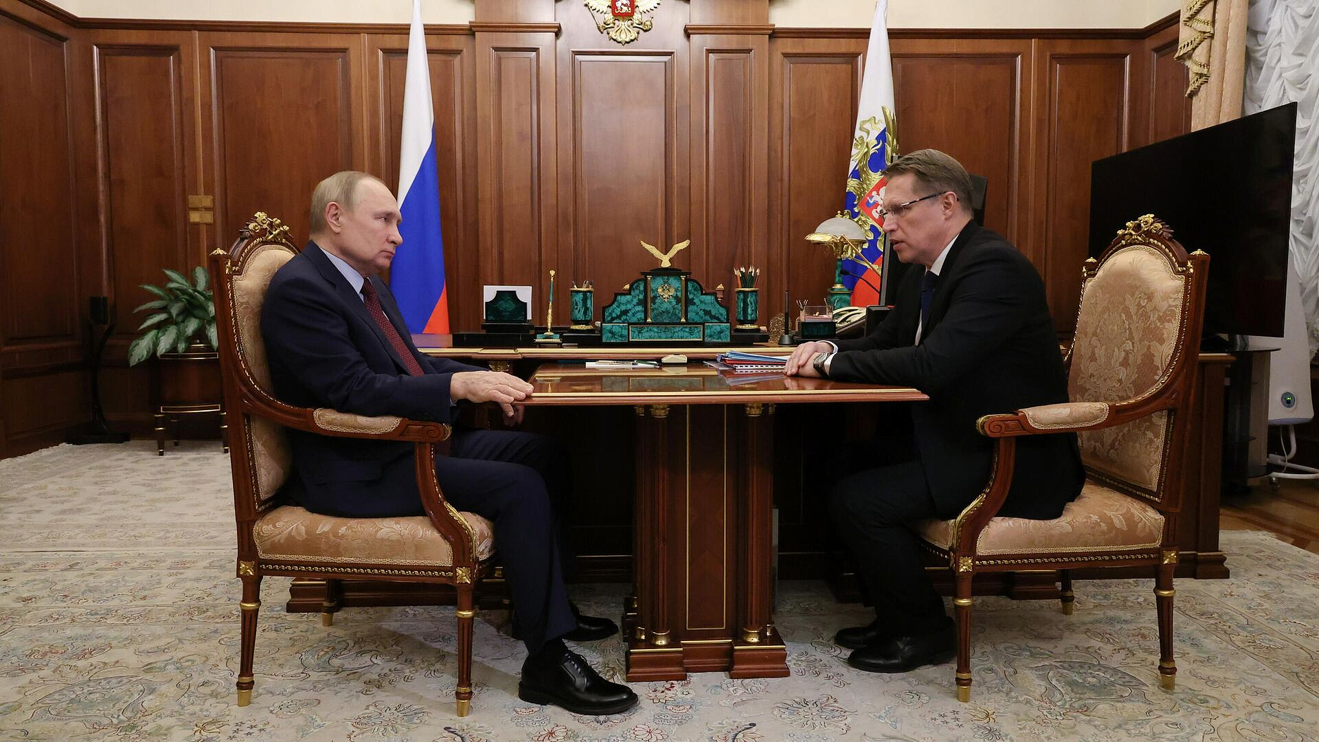 Путин проводит встречу с министром здравоохранения