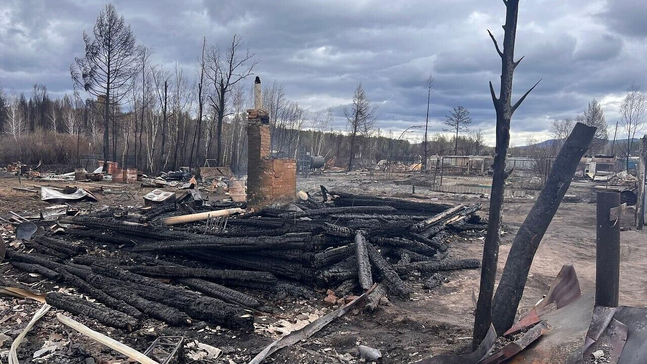 В СНТ в Забайкалье сгорели шесть дачных домов
