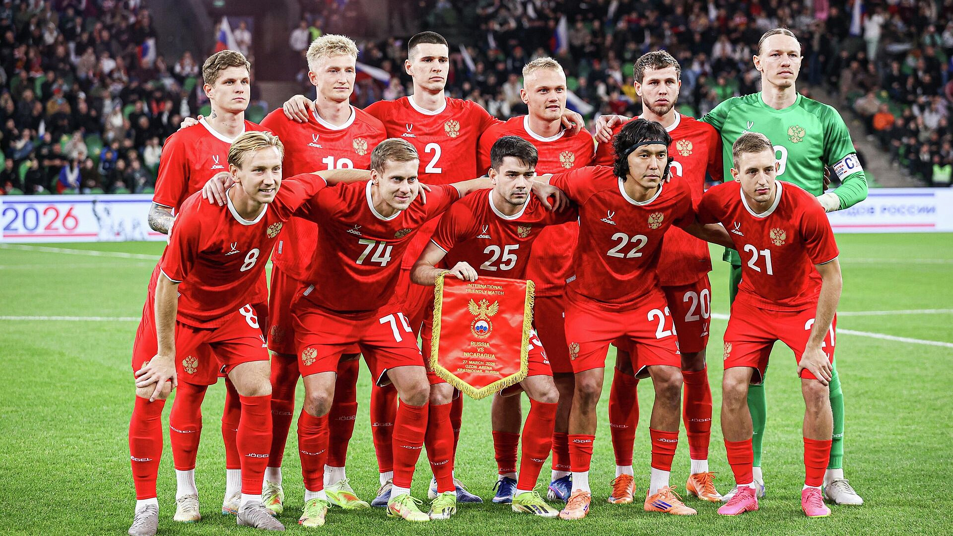 Сборная России обыгрывает команду Никарагуа после первого тайма