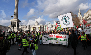 В Лондоне проходит акция в поддержку Палестины