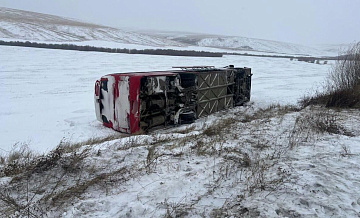 В Забайкалье автобус с вахтовиками попал в ДТП, есть пострадавшие