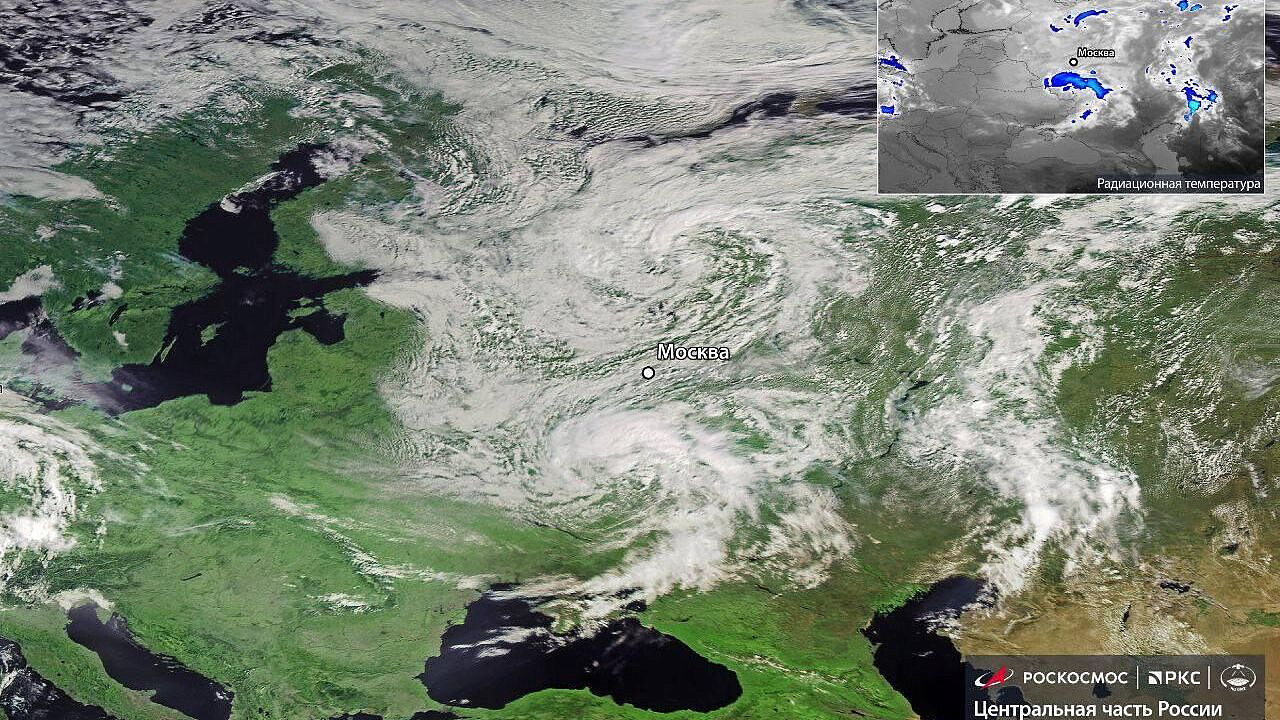"Роскосмос" показал снимок циклона Зирос, принесшего похолодание в Россию