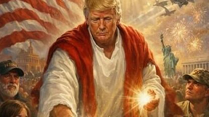 В Кремле не стали комментировать изображение с Трампом в образе целителя