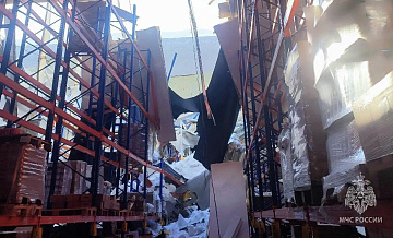 В Зеленодольске выросла площадь обрушения кровли склада