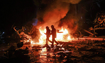 Седьмая за ночь серия взрывов прогремела в городе Бурштын на западе Украины