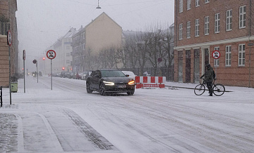 На Копенгаген обрушился сильнейший за 15 лет снегопад