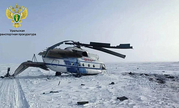 Командир и бортмеханик Ми-8 получили травмы при жесткой посадке в ЯНАО